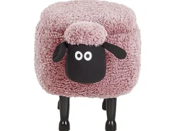 Best Beliani Elainjakkara Kangas Säilytystila Vaaleanpunainen 55 X 35 Cm Sheep