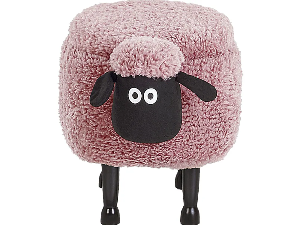 Best Beliani Elainjakkara Kangas Säilytystila Vaaleanpunainen 55 X 35 Cm Sheep
