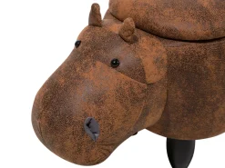 Best Sale Beliani Elainjakkara Keinonahka Säilytystila Ruskea 32 X 60 Cm Hippo
