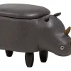 Discount Beliani Elainjakkara Keinonahka Säilytystila Tummanharmaa 60 X 32 Cm Rhino
