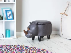 Discount Beliani Elainjakkara Keinonahka Säilytystila Tummanharmaa 60 X 32 Cm Rhino