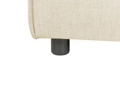 Best Sale Beliani 2-Istuttava Kulmasohva Ja Rahi Pellava Oikeak. Beige Aprica