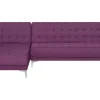 Sohvat<Beliani 4-Istuttava Kulmavuodesohva Kangas Oikeak. Violetti Aberdeen