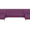 Store Beliani 5-Istuttava U-Kulmavuodesohva Kangas Violetti Aberdeen