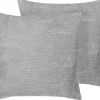Best Sale Beliani Koristetyyny Kangas Harmaa 45 X 45 Cm 2 Kpl Nolana