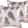 Best Sale Beliani Koristetyyny Kangas Vaaleanpunainen 45 X 45 Cm 2 Kpl Astilbe