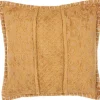 Best Beliani Koristetyyny Keltainen Kohokuvioitu 45 X 45 Cm Kavalam