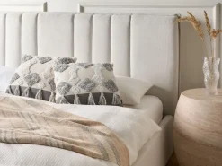 Best Sale Beliani Koristetyyny Puuvilla Beige/Harmaa Tuftattu 45 X 45 Cm Alocasia