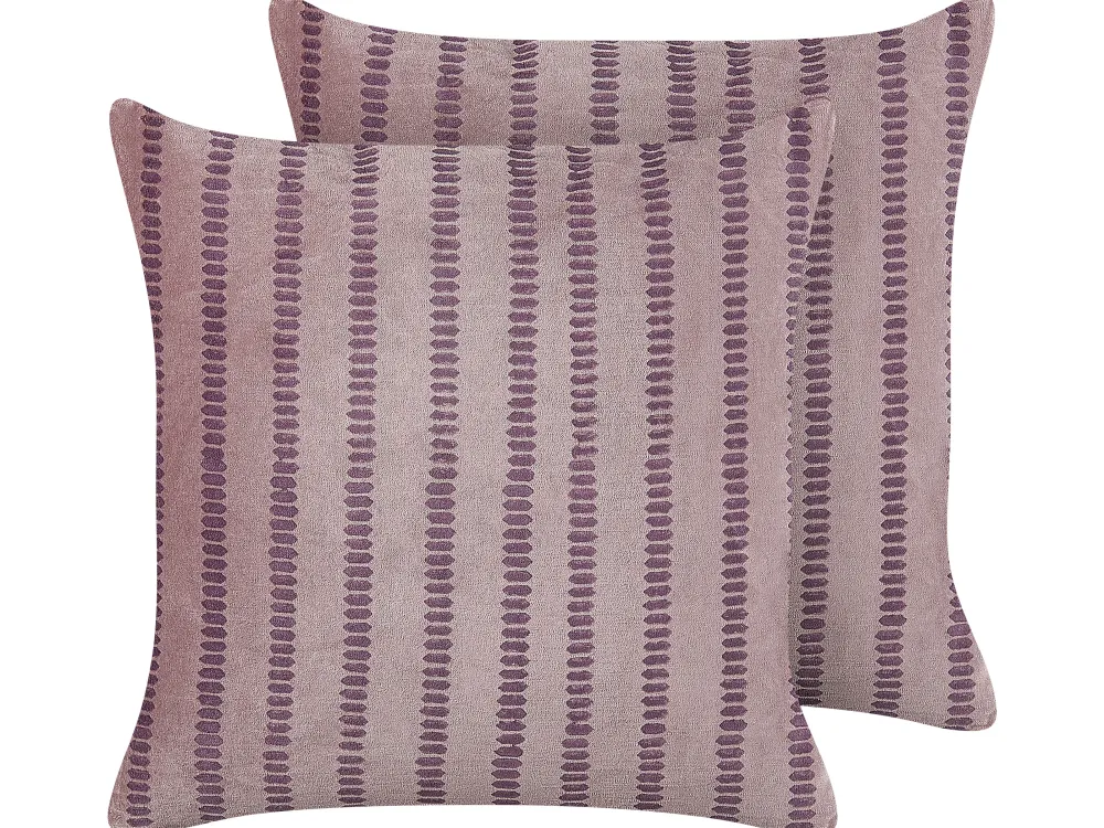 Best Sale Beliani Koristetyyny Sametti Vaaleanpunainen 45 X 45 Cm 2 Kpl Agapanthus