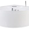 Kylpy- & Poreammeet<Beliani Kulmaporeamme Led-Valot Bluetooth-Kaiutin Valkoinen 150 X 114 Cm Milano