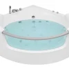 Cheap Beliani Kulmaporeamme Led-Valot Valkoinen 201 X 150 Cm Mangle
