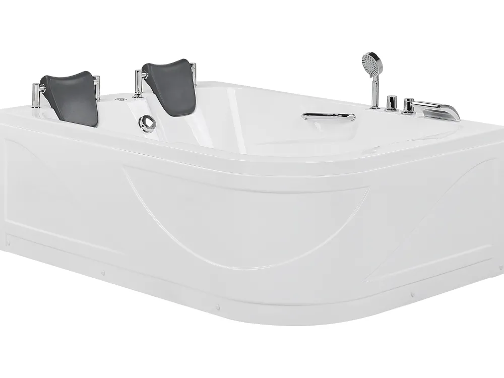 Online Beliani Kulmaporeamme Oikeak. Led-Valot Valkoinen 170 X 119 Cm Bayamo