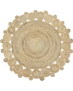 Outlet Beliani Matto Juutti Beige O 120 Cm Golgen