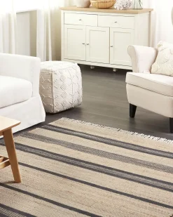 Outlet Beliani Matto Juutti Beige/Harmaa 160 X 230 Cm Talpur