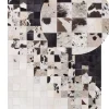 Outlet Beliani Matto Lehmannahka Musta/Valkoinen 160 X 230 Cm Kemah