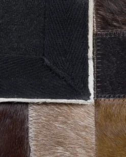 Store Beliani Matto Lehmannahka Ruskea/Beige 160 X 230 Cm Okculu