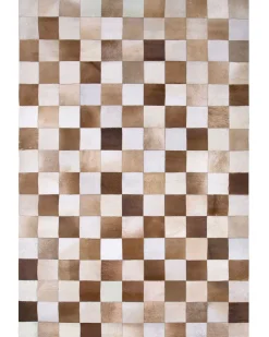 Sale Beliani Matto Lehmannahka Ruskea/Beige 160 X 230 Cm Solmaz