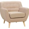 Cheap Beliani Nojatuoli Kangas Beige Motala