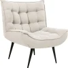 Cheap Beliani Nojatuoli Kangas Vaalea Beige Alvesta