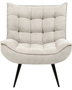 Cheap Beliani Nojatuoli Kangas Vaalea Beige Alvesta