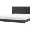Fashion Beliani Parisanky Sametti Musta 180 X 200 Cm Limoux