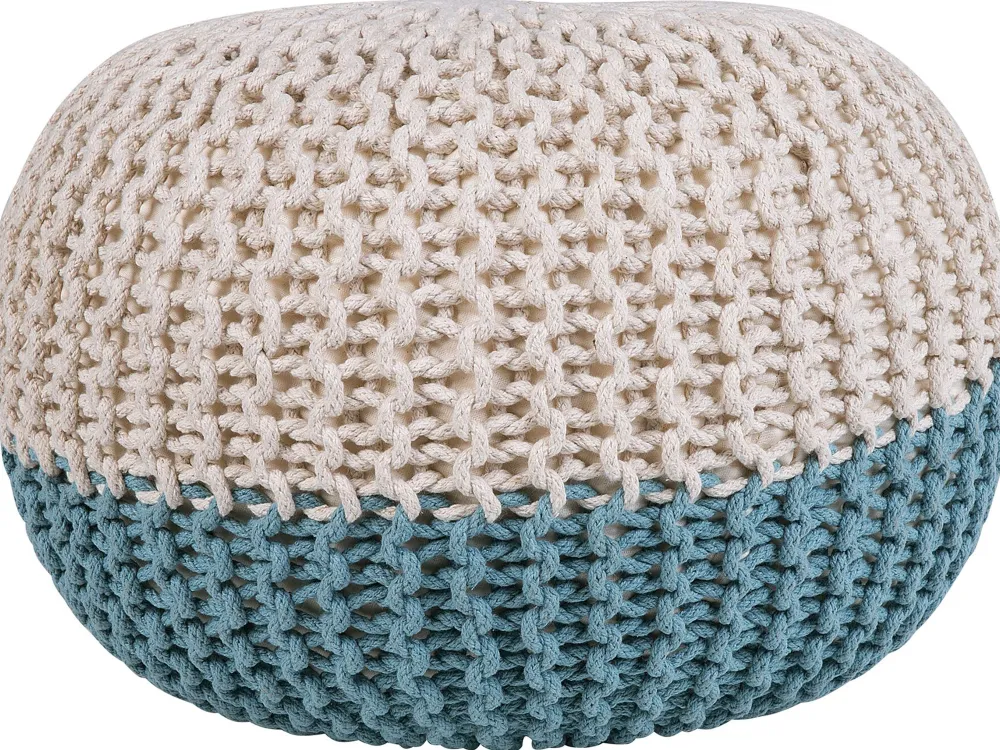 Discount Beliani Rahi Puuvilla Beige/Vaaleansininen 50 Cm Conrad