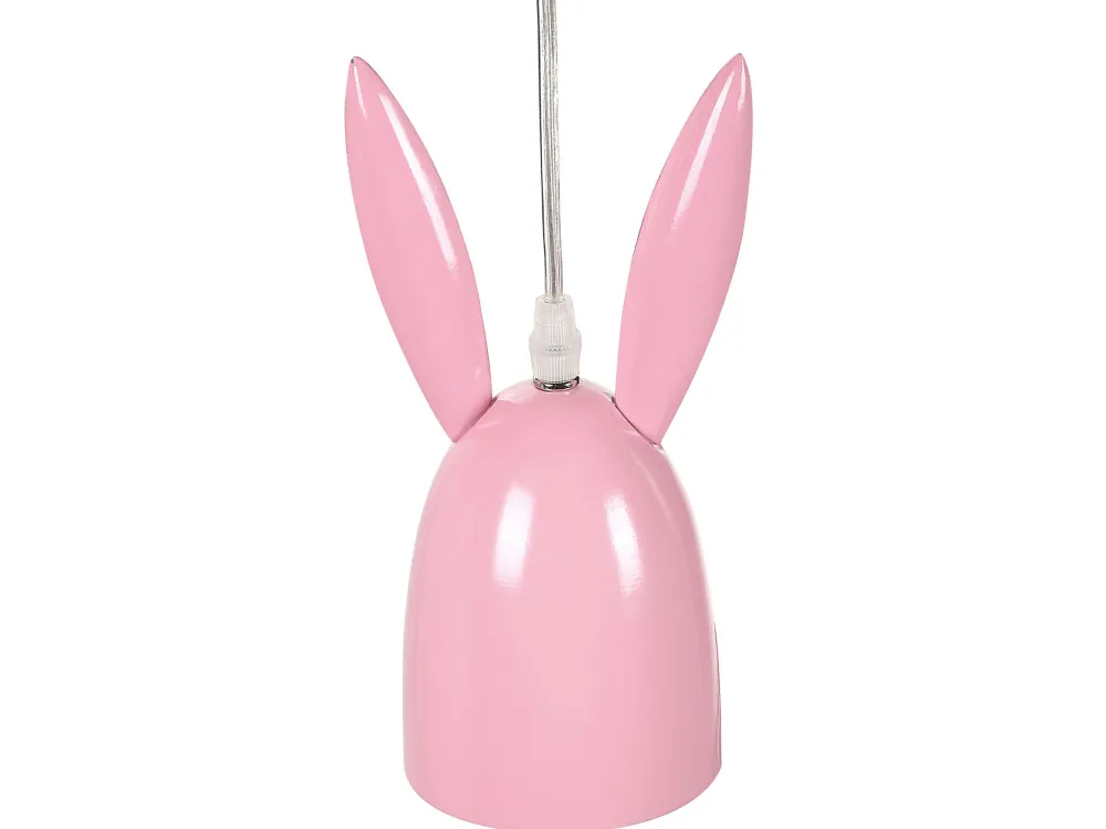 Best Beliani Riippuvalaisin 3 Polttimoa Rauta Vaaleanpunainen Rabbit