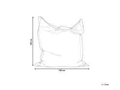 Best Sale Beliani Sakkituoli Kangas Vaaleanharmaa 140 X 180 Cm Fuzzy