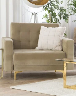 Best Sale Beliani Sohvapoyta Lasitasolla Metalli Kulta Crystal