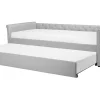 Cheap Beliani Sohvasanky Kangas Lisavuode Vaaleanharmaa 80 X 200 Cm Libourne