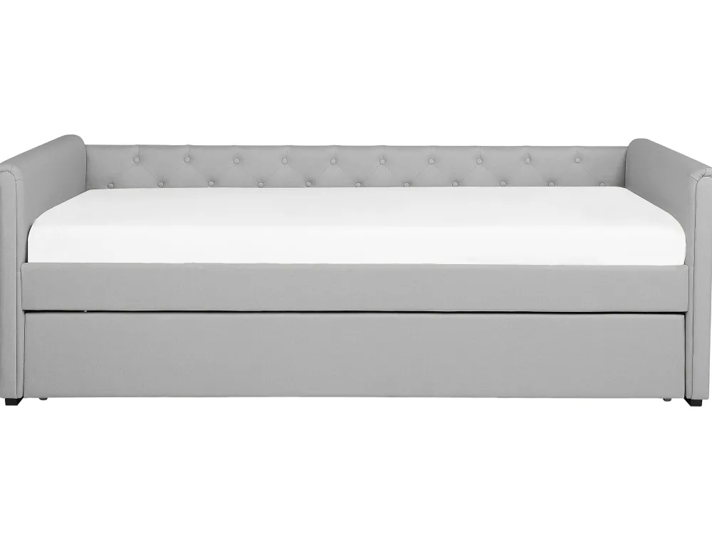 Cheap Beliani Sohvasanky Kangas Lisavuode Vaaleanharmaa 80 X 200 Cm Libourne