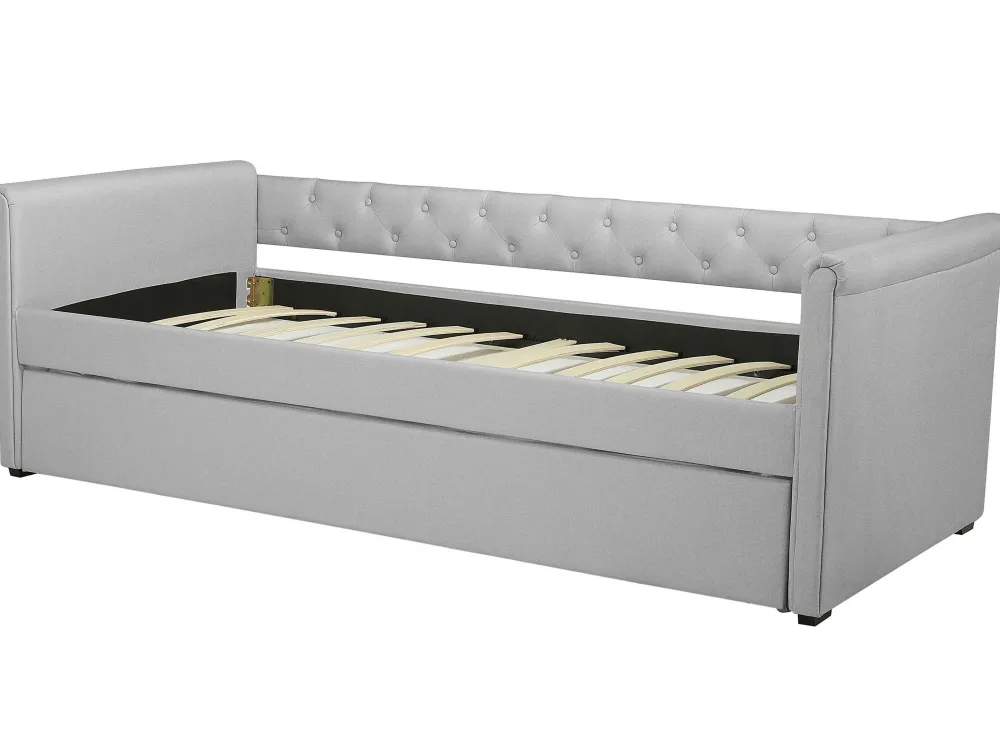 Cheap Beliani Sohvasanky Kangas Lisavuode Vaaleanharmaa 80 X 200 Cm Libourne