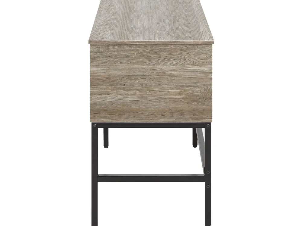 Cheap Beliani Tyopoyta 2 Laatikkoa Vaalea Puu/Musta 120 X 48 Cm Grant