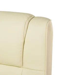 Tuolit<Beliani Tyotuoli Keinonahka Hierova Vaalea Beige Comfort Ii