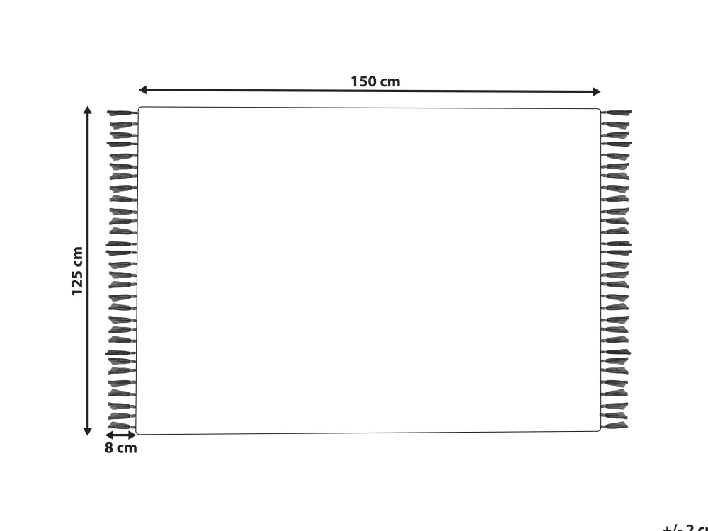 Best Sale Beliani Viltti Puuvilla Musta/Valkoinen 125 X 150 Cm Damek